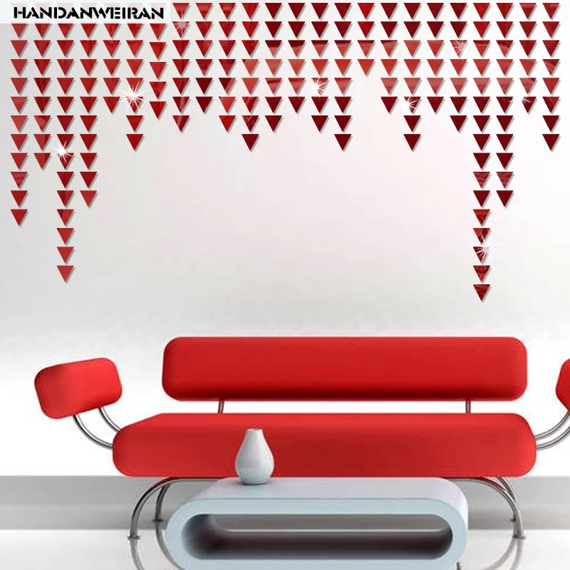 100Pcs Triangle 3D Mirror Acrylic Decoration Wall Sticker For Living Room Bedroom TV Background DIY Home Decoration Sticker
100Pcs Triangle 3D Mirror Acrylic Decoration Wall Sticker For Living Room Bedroom TV Background DIY Home Decoration Sticker