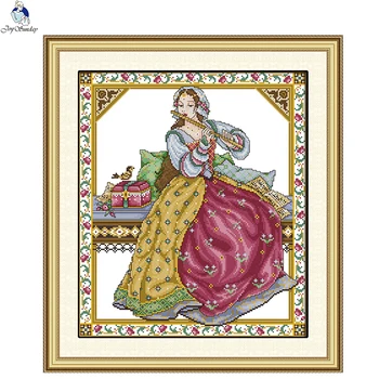 JoySunday cross stitch kits needlework Solo Musical girl Christmas Portrait 14CT 11CT cotton painting gift art factory wholesale
JoySunday cross stitch kits needlework Solo Musical girl Christmas Portrait 14CT 11CT cotton painting gift art factory wholesale
