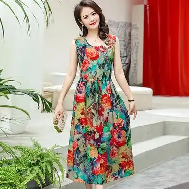 2019 Fashion Middle-aged Women Cotton Summer Dress Casual Plus Size 5XL Mother Clothes Loose Sleeveless Print Vest Long Dress
2019 Fashion Middle-aged Women Cotton Summer Dress Casual Plus Size 5XL Mother Clothes Loose Sleeveless Print Vest Long Dress
