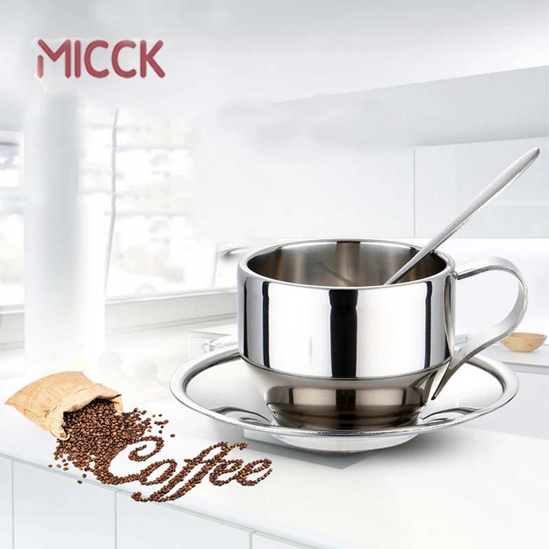 MICCK Stainless Steel Coffee Cup 3 Set With Dish Coffee Spoon Sweet Taste Afternoon Tea Set Sugar Bowl Cup Bella Barista Beauty
MICCK Stainless Steel Coffee Cup 3 Set With Dish Coffee Spoon Sweet Taste Afternoon Tea Set Sugar Bowl Cup Bella Barista Beauty