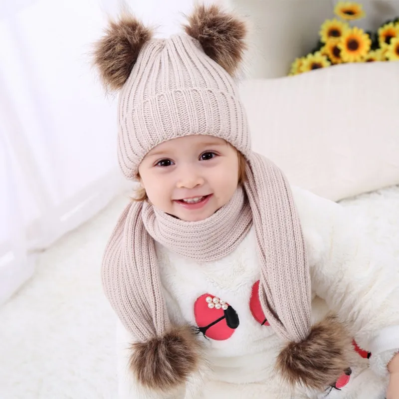 Autumn Winter Baby Girls Boys Warm Caps Bebe Faux Fur Pompom Ball Kids Knitted Beanies Hats M2
Autumn Winter Baby Girls Boys Warm Caps Bebe Faux Fur Pompom Ball Kids Knitted Beanies Hats M2