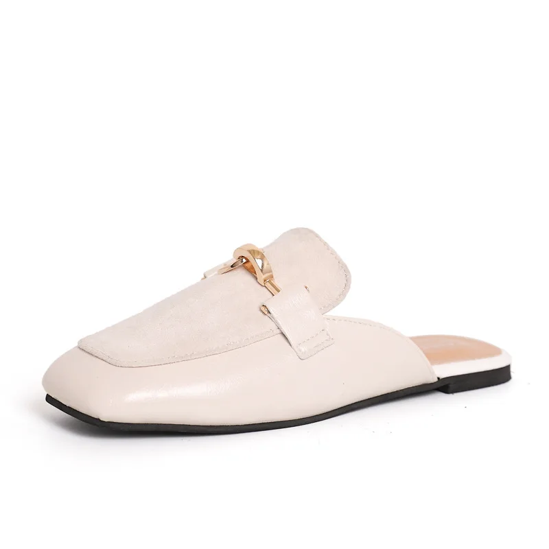 Muller Shoes Women Flats 2019 Summer Flip Flops Retro Square toe Metal Decoration Outdoor Women Slippers Flat Woman Slippers
Muller Shoes Women Flats 2019 Summer Flip Flops Retro Square toe Metal Decoration Outdoor Women Slippers Flat Woman Slippers