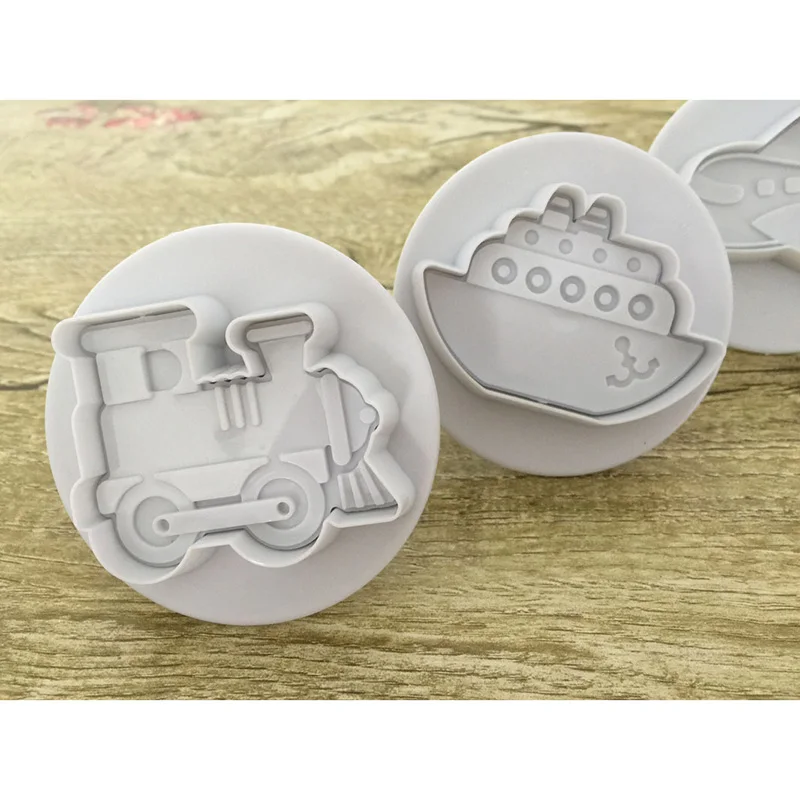 New Hot 4 Pcs Plastic Cookie Cutters Cake Fondant Molds Biscuit Moulds Plane Car Train Ship Shapes SMD66
New Hot 4 Pcs Plastic Cookie Cutters Cake Fondant Molds Biscuit Moulds Plane Car Train Ship Shapes SMD66