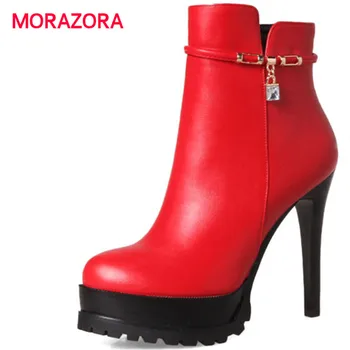 MORAZORA big size metal decoration super high heel ladies boots high quality pu leather boots autumn winter zipper chelsea boots
MORAZORA big size metal decoration super high heel ladies boots high quality pu leather boots autumn winter zipper chelsea boots