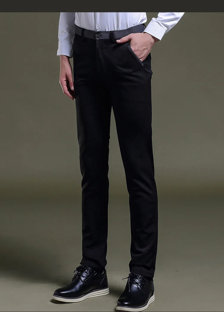 mens black dress pants slim fit
