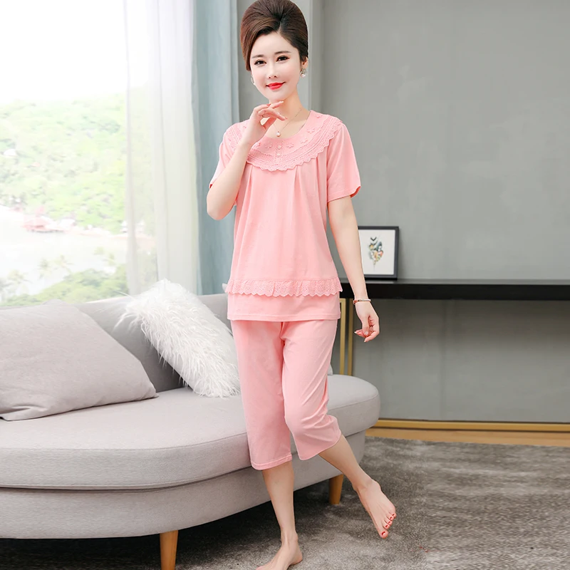 Shrimp powder pajamas set for women 100% cotton lace female pyjamas big size M-4XL pijamas de mujer casual tracksuit
Shrimp powder pajamas set for women 100% cotton lace female pyjamas big size M-4XL pijamas de mujer casual tracksuit