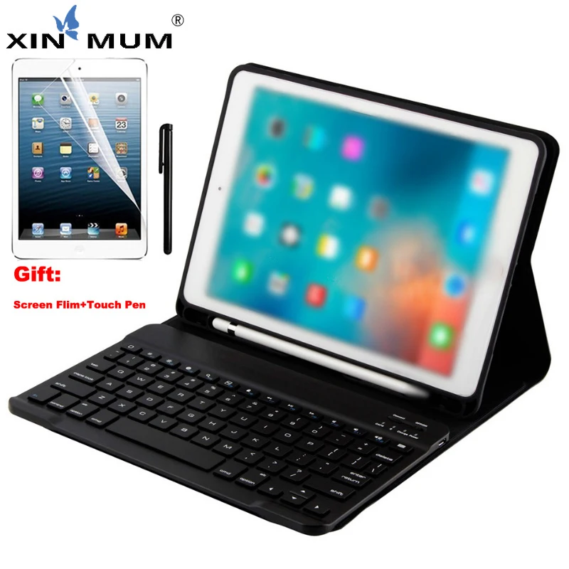 XIN-MUM Wireless Bluetooth Keyboard for iPad Air Air2 Pro 9.7 inch 2017 With Pen Holder Flip Pu Leather Cover Case
XIN-MUM Wireless Bluetooth Keyboard for iPad Air Air2 Pro 9.7 inch 2017 With Pen Holder Flip Pu Leather Cover Case