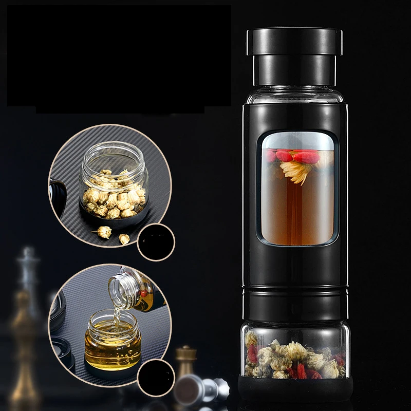 Double-layer Portable Outdoor Sports Tea Glass Heat-resistant Tea Water Separation Cup Drinking Utensils Dual-use Cup 280+150ml
Double-layer Portable Outdoor Sports Tea Glass Heat-resistant Tea Water Separation Cup Drinking Utensils Dual-use Cup 280+150ml