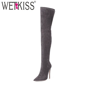WETKISS Over The Knee Boots Women High Heels Boot Female Party Shoes Ladies Pointed Toe Thigh High Shoes Winter Plus Size 33-45 
WETKISS Over The Knee Boots Women High Heels Boot Female Party Shoes Ladies Pointed Toe Thigh High Shoes Winter Plus Size 33-45