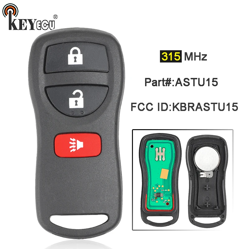 KEYECU 315 МГц FCC ID: KBRASTU15 3-кнопочный дистанционный ключ для Nissan Armada Frontier Murano Pathfinder для марок Quest, Xterra, для Infiniti
KEYECU 315 МГц FCC ID: KBRASTU15 3-кнопочный дистанционный ключ для Nissan Armada Frontier Murano Pathfinder для марок Quest, Xterra, для Infiniti