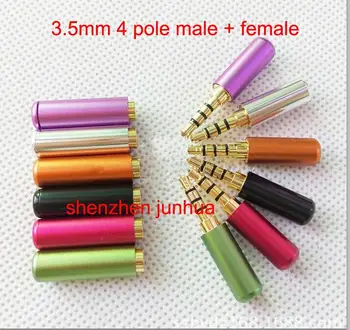 free shipping 40pcs Colorful Aluminum New 3.5mm Male 4 Pole Stereo Plug + Female Headphone Jack Audio Connectors Soldering
free shipping 40pcs Colorful Aluminum New 3.5mm Male 4 Pole Stereo Plug + Female Headphone Jack Audio Connectors Soldering