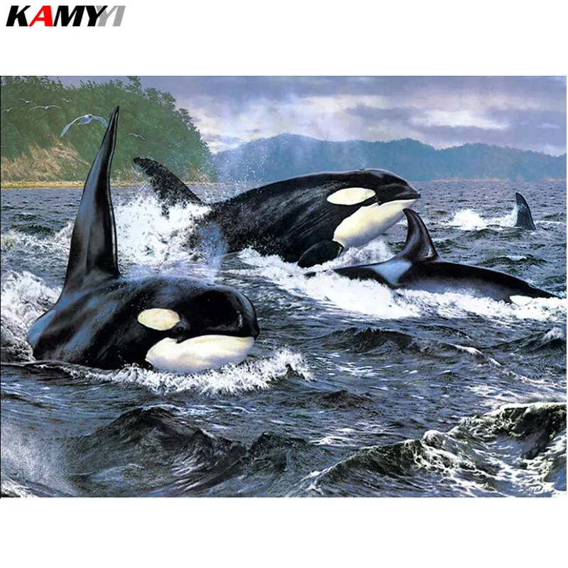 Full Square/Round Drill 5D DIY Diamond Killer Whale 3D Embroidery Cross Stitch Mosaic Decor HYY
Full Square/Round Drill 5D DIY Diamond Killer Whale 3D Embroidery Cross Stitch Mosaic Decor HYY