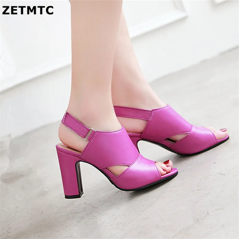 ZETMTC size 34-43 open toe high heel platform sandals female summer 2019 high heel leather sandals women's sexy office shoes bla
ZETMTC size 34-43 open toe high heel platform sandals female summer 2019 high heel leather sandals women's sexy office shoes bla