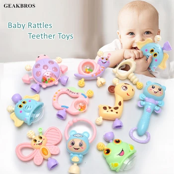 6pcs-10pcs/Set Baby Teether Toys Handshake Bell Crib Rattles Montessori Educational Toys 0-12 Months Newborn Hand Shake Bed Toys
6pcs-10pcs/Set Baby Teether Toys Handshake Bell Crib Rattles Montessori Educational Toys 0-12 Months Newborn Hand Shake Bed Toys