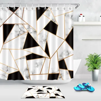 Abstract Stripes Geometric Shower Curtain Modern Bathroom Curtain Black White Marble Texture Waterproof Fabric For Bathtub Decor
Abstract Stripes Geometric Shower Curtain Modern Bathroom Curtain Black White Marble Texture Waterproof Fabric For Bathtub Decor