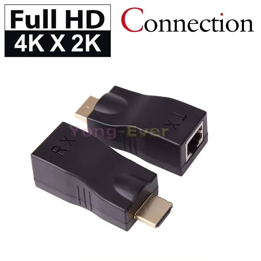 100 Feet HDMI 2.0 Single RJ45 CAT5E CAT6 CAT-5e/6 UTP LAN Ethernet 30M HDMI Extender Repeater HD 4K 1080P For HDTV HDPC PS3 STB
100 Feet HDMI 2.0 Single RJ45 CAT5E CAT6 CAT-5e/6 UTP LAN Ethernet 30M HDMI Extender Repeater HD 4K 1080P For HDTV HDPC PS3 STB