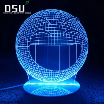 3D Smile Face 7 Colors Gradual Changing LED Remote Control Visualization Illusion Atmosphere Light Desklamp Children Lamp
3D Smile Face 7 Colors Gradual Changing LED Remote Control Visualization Illusion Atmosphere Light Desklamp Children Lamp