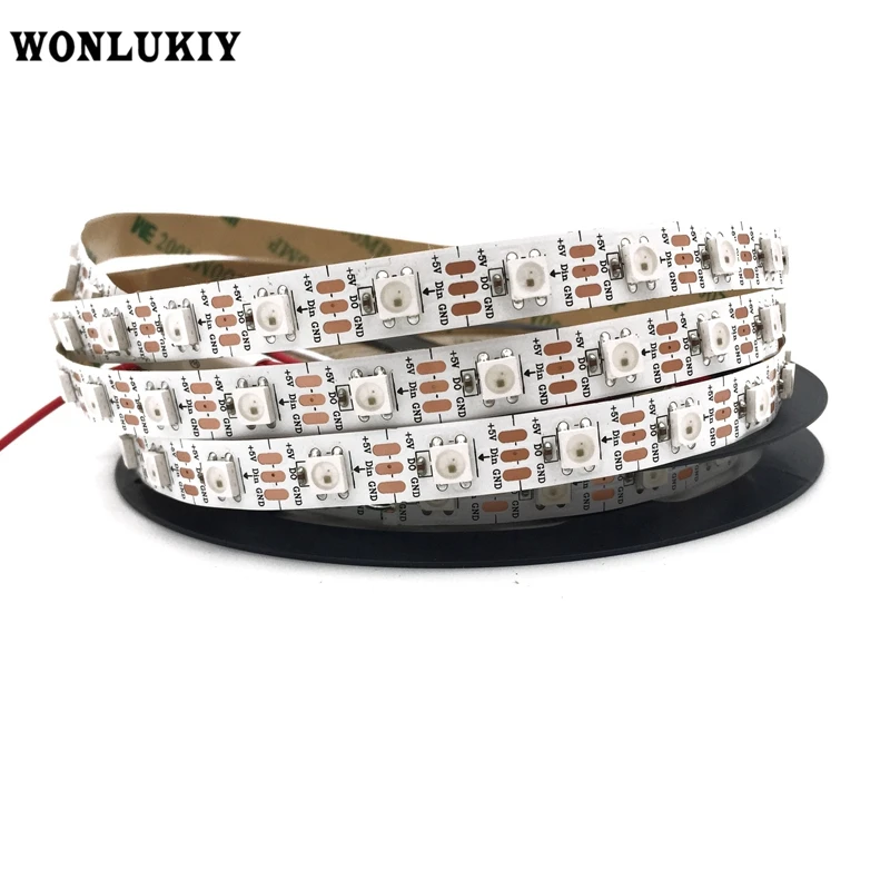 WS2812B Smart RGB LED Pixel Strip Black/White PCB 30/60/144 leds/m Individually Addressable IC IP30/IP65 Waterproof Tape DC5V
WS2812B Smart RGB LED Pixel Strip Black/White PCB 30/60/144 leds/m Individually Addressable IC IP30/IP65 Waterproof Tape DC5V