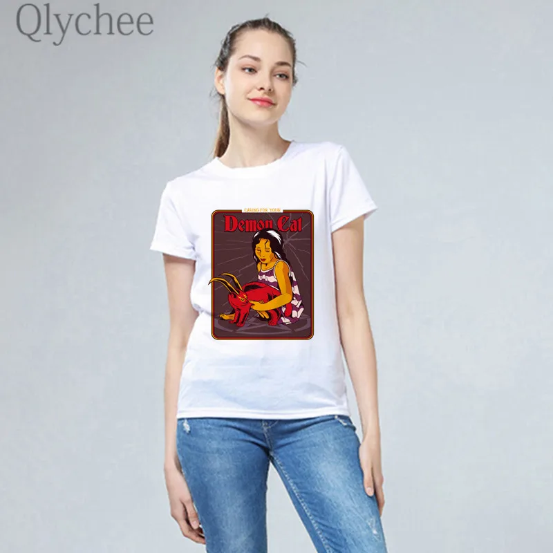 Qlychee Harajuku Demon Cat Print Female T Shirts Top Tee Crew Neck Short Sleeve Loose Summer Spring Women T-shirts T Shirt
Qlychee Harajuku Demon Cat Print Female T Shirts Top Tee Crew Neck Short Sleeve Loose Summer Spring Women T-shirts T Shirt