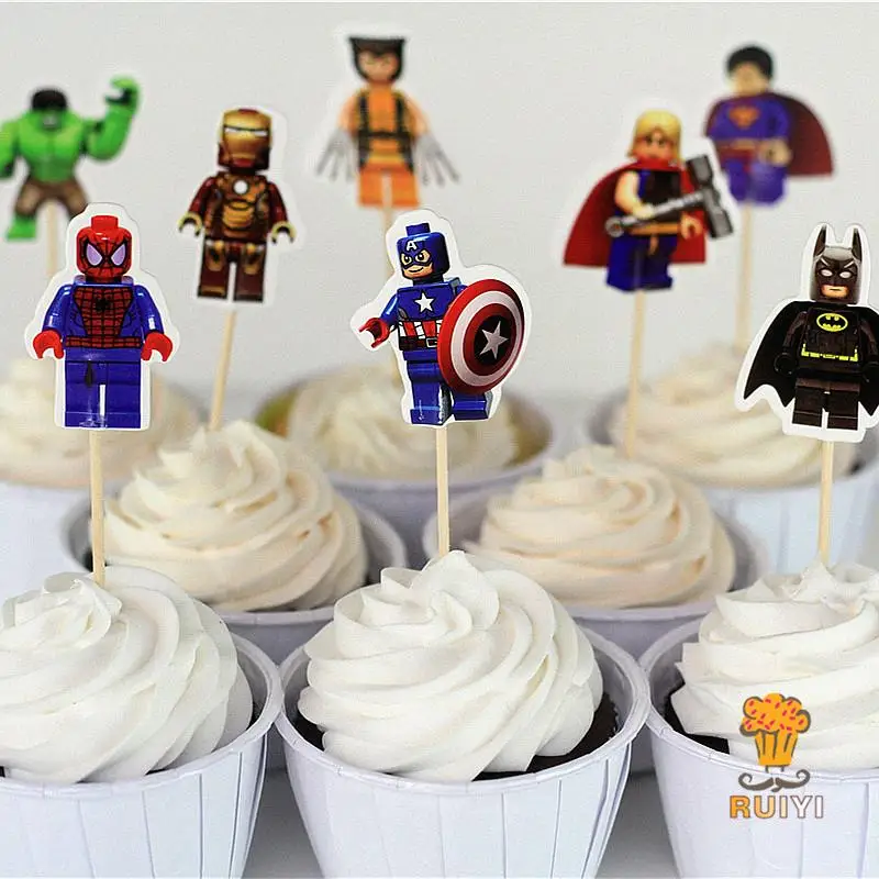 72pcs LEGO The Avengers superman batman Iron Man cake toppers cupcake picks cases kids birthday party decoration candy bar
72pcs LEGO The Avengers superman batman Iron Man cake toppers cupcake picks cases kids birthday party decoration candy bar