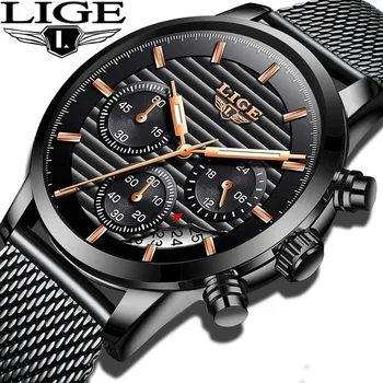 Men's Watches LIGE Top Brand Luxury Watch Sport Automatic Date Chronograph Men Wristwatches Clock Relogio Masculino 2019 NEW
Men's Watches LIGE Top Brand Luxury Watch Sport Automatic Date Chronograph Men Wristwatches Clock Relogio Masculino 2019 NEW