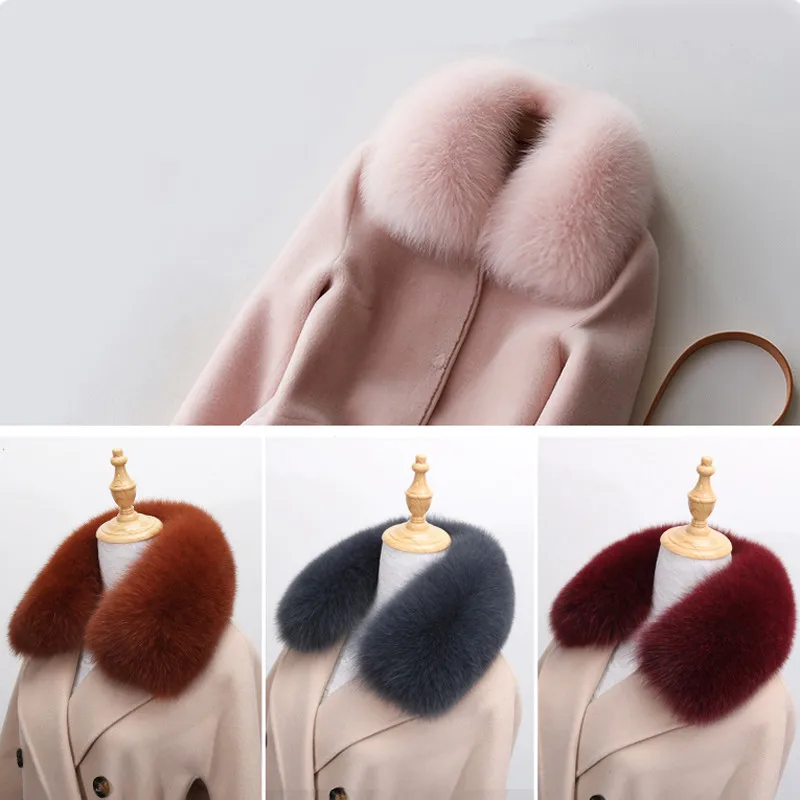 Winter Women's Coat With Natural Real Fox Fur collar Solid Scarf Soft Neck Warmer Thicker Scarves Detachable fur collar muffler
Winter Women's Coat With Natural Real Fox Fur collar Solid Scarf Soft Neck Warmer Thicker Scarves Detachable fur collar muffler