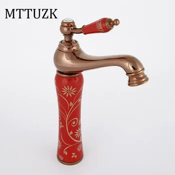 MTTUZK European antique hot and cold faucet ceramic basin faucet gold - plated art basin mixer tap rose gold faucet deck mounted
MTTUZK European antique hot and cold faucet ceramic basin faucet gold - plated art basin mixer tap rose gold faucet deck mounted