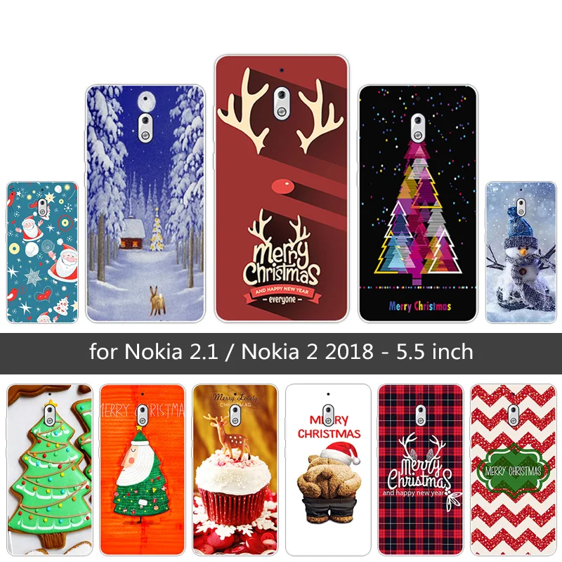 Silicon Case For Nokia 2.1 Merry Christmas Cases TPU Back Cove For Funda Nokia 2 (2018) Ultrathin Clear Coque Capa for Nokia 2.1
Silicon Case For Nokia 2.1 Merry Christmas Cases TPU Back Cove For Funda Nokia 2 (2018) Ultrathin Clear Coque Capa for Nokia 2.1