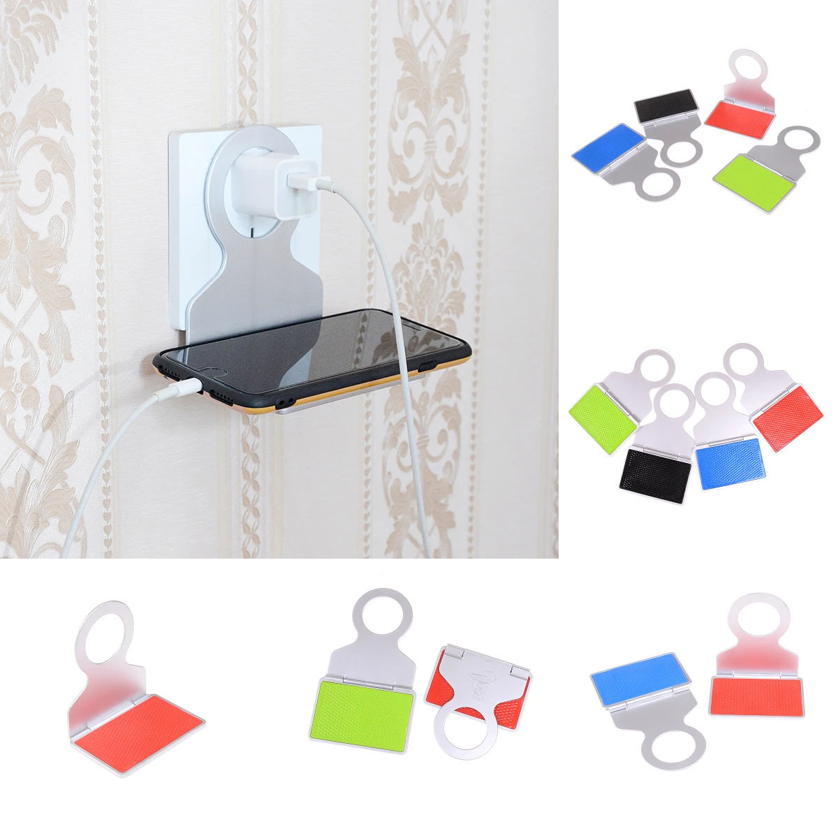 Folding Mobile Phone Wall Charger Adapter Charging Holder Hanging Support Charge Hanger Rack Shelf Cell Phone hook Stand Bracket
Folding Mobile Phone Wall Charger Adapter Charging Holder Hanging Support Charge Hanger Rack Shelf Cell Phone hook Stand Bracket