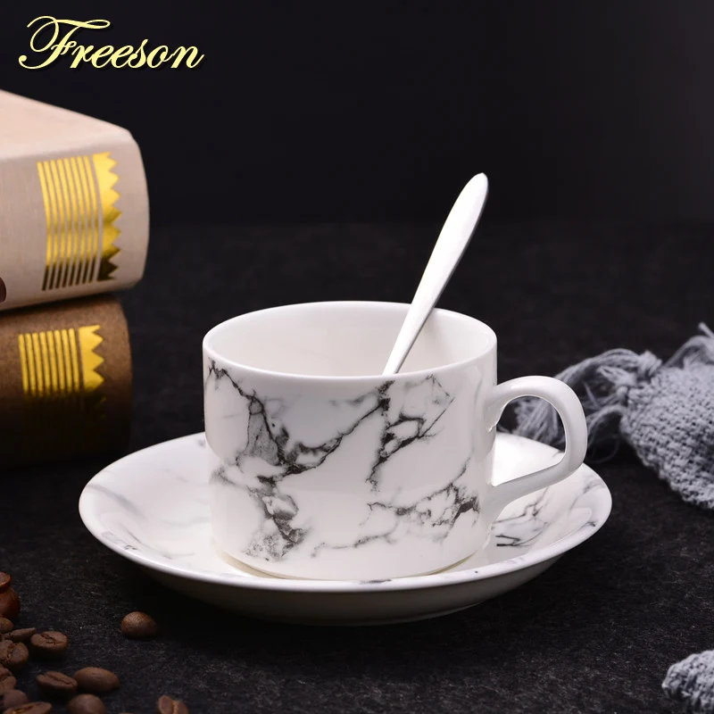 Europe Marbling Bone China Coffee Cup Saucer Spoon Set Ceramic Tea Cup Porcelain Teacup Marble Espresso Cup Cafe Drinkware
Europe Marbling Bone China Coffee Cup Saucer Spoon Set Ceramic Tea Cup Porcelain Teacup Marble Espresso Cup Cafe Drinkware