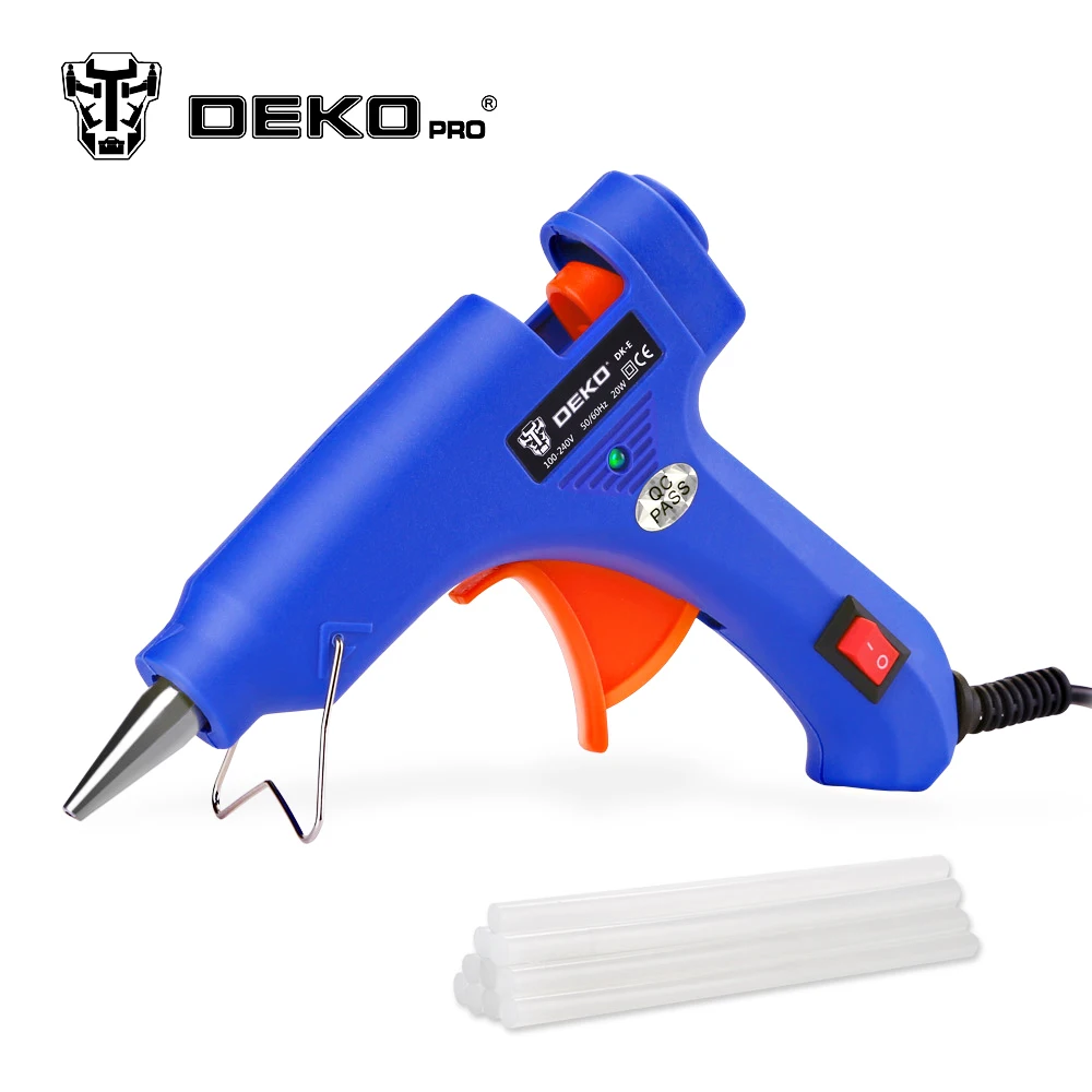 DEKOPRO Hot Melt Glue Gun with 10pc 7mm*200mm Glue Stick Industrial Mini Guns Thermo Electric Heat Temperature Tool
DEKOPRO Hot Melt Glue Gun with 10pc 7mm*200mm Glue Stick Industrial Mini Guns Thermo Electric Heat Temperature Tool