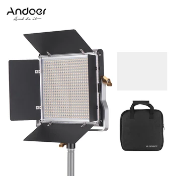 

Andoer Led Video Photo Light Dimmable 660 Bi-color Light Panel 3200-5600k Cri 85+ For Studio Video Shooting Photography Lighting
