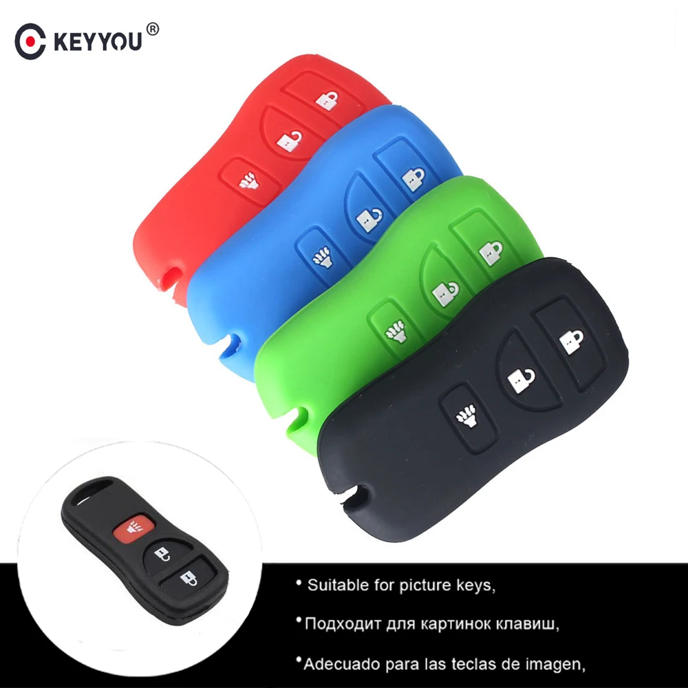 KEYYOU 4 Button Car Remote Key Silicone Case Fob For Nissan PATHFINDER X-TRAIL TIIDA VERSA 350Z MURANO Armada XTERRA FRONTIER
KEYYOU 4 Button Car Remote Key Silicone Case Fob For Nissan PATHFINDER X-TRAIL TIIDA VERSA 350Z MURANO Armada XTERRA FRONTIER