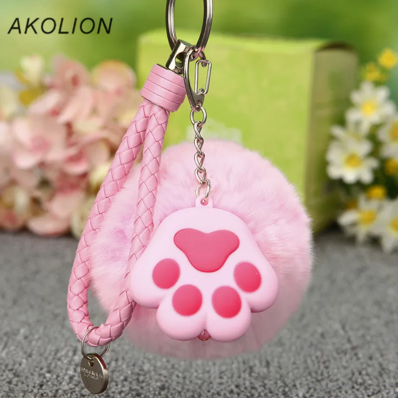Fluffy 8cm Rabbit Fur Ball Pom Pom Keychain Leather Rope LED Cat Claw Key Ring Women Bag Car Fur Pompons Pendant Key Holder
Fluffy 8cm Rabbit Fur Ball Pom Pom Keychain Leather Rope LED Cat Claw Key Ring Women Bag Car Fur Pompons Pendant Key Holder