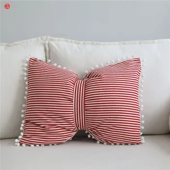 Bow-knot back cushion pillow red stripe waist blue rosette cushions for sofa bed car cafe home room decor coffee gray textile
Bow-knot back cushion pillow red stripe waist blue rosette cushions for sofa bed car cafe home room decor coffee gray textile