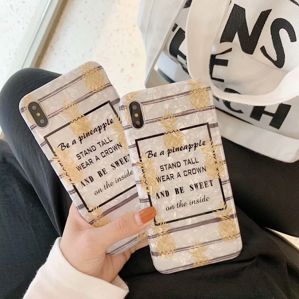 New Pineapple Shell For Patterns iphone X Cover Case Soft TPU Cover for Iphone XR coque XS Max 6 6s 6splus 7 8 8 plus Phone Case
New Pineapple Shell For Patterns iphone X Cover Case Soft TPU Cover for Iphone XR coque XS Max 6 6s 6splus 7 8 8 plus Phone Case