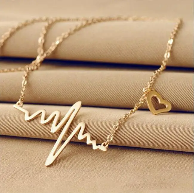 Simple Popular Electrocardiogram Necklace For Women Fashion Jewelry Clavicle Chain Collares Women Ladies Jewelry Gifts Accessory
Simple Popular Electrocardiogram Necklace For Women Fashion Jewelry Clavicle Chain Collares Women Ladies Jewelry Gifts Accessory