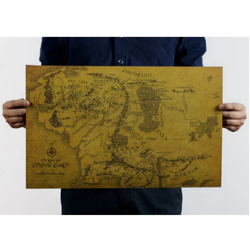 The Lord Of The Rings World Map Wall Stickers Posters Retro Vintage Style Home Decoraction Art 36x51cm CP0628
The Lord Of The Rings World Map Wall Stickers Posters Retro Vintage Style Home Decoraction Art 36x51cm CP0628