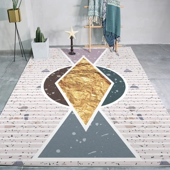 Fashion Nordic Geometric Carpets Terrazzo Pattern Gold Bedroom Sofa Bedside Non-Slip Floor Mat Living Room Coffee Table Area Rug
Fashion Nordic Geometric Carpets Terrazzo Pattern Gold Bedroom Sofa Bedside Non-Slip Floor Mat Living Room Coffee Table Area Rug