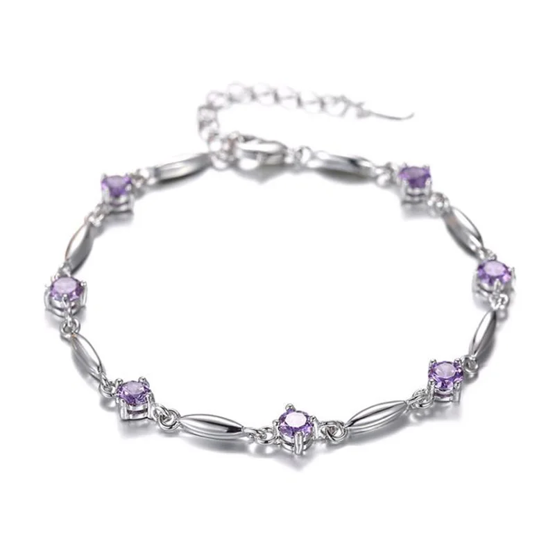 925 Sterling Silver Bracelet with AAA Zircon Crystal Femme Lovers Link Chain Jewelry Bangles for Women KY285
925 Sterling Silver Bracelet with AAA Zircon Crystal Femme Lovers Link Chain Jewelry Bangles for Women KY285