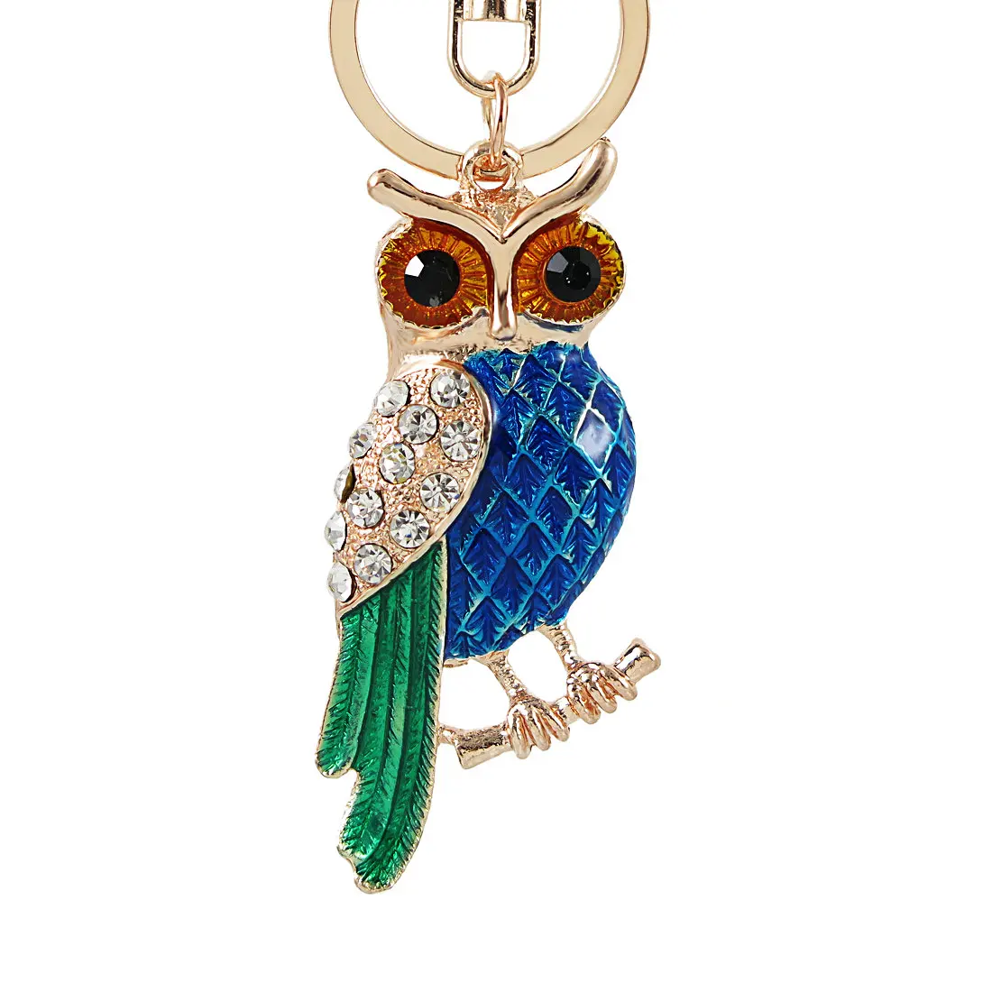 Gold color Blue Standing Hollowed Owl Pendant Key Chains For Women Men Charms Keyrings Car Keychain Key Chain jewelry
Gold color Blue Standing Hollowed Owl Pendant Key Chains For Women Men Charms Keyrings Car Keychain Key Chain jewelry