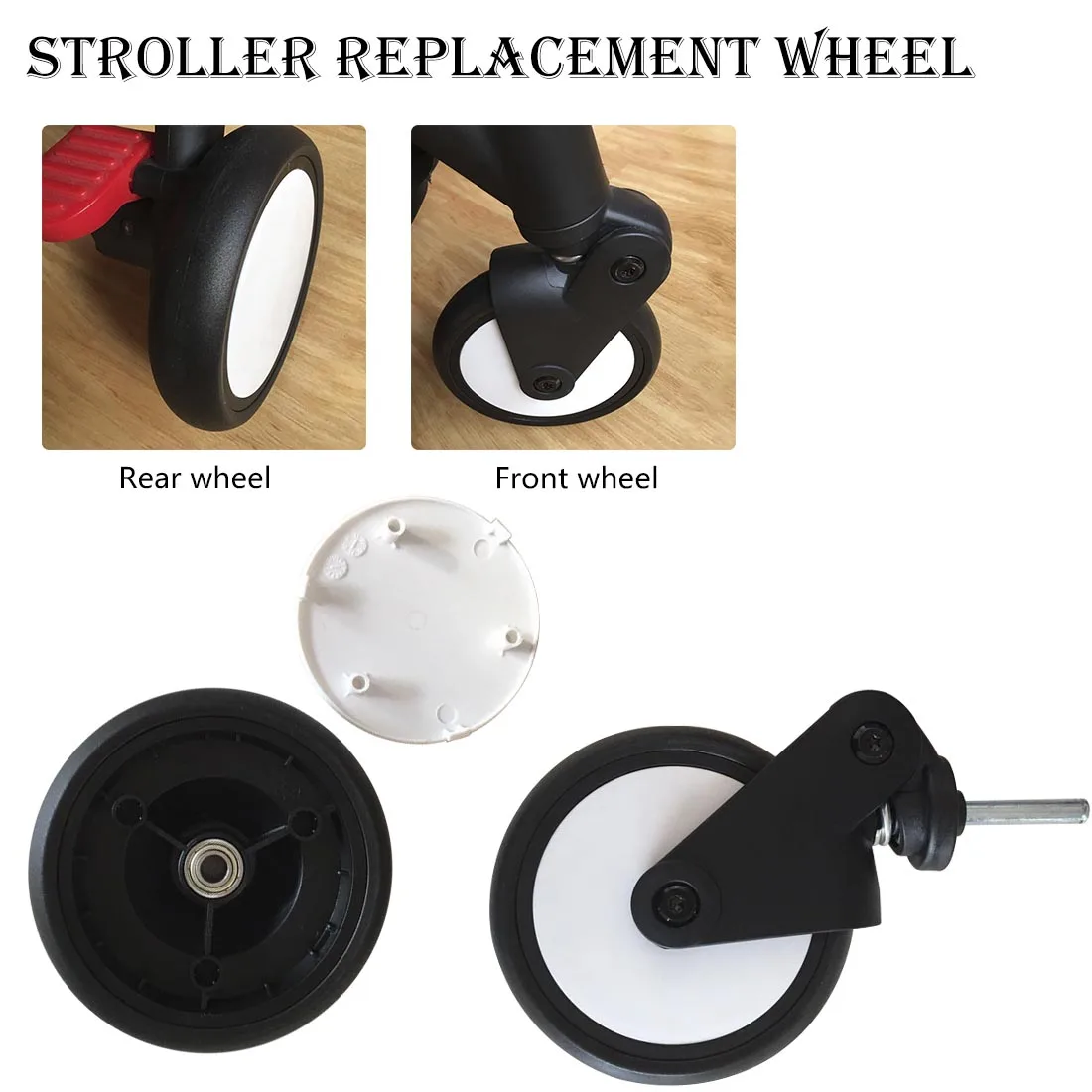 Front Wheels Newborn Baby Stroller Reuseable Universal Front Wheels Kids Pram Stroller Replacement Wheel Replace Part
Front Wheels Newborn Baby Stroller Reuseable Universal Front Wheels Kids Pram Stroller Replacement Wheel Replace Part