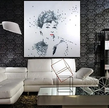 Hand Painted Modern Oil Painting Canvas Art People Audrey Hepburn Art with Stretched Frame Museum Quality Masterpiece
Hand Painted Modern Oil Painting Canvas Art People Audrey Hepburn Art with Stretched Frame Museum Quality Masterpiece