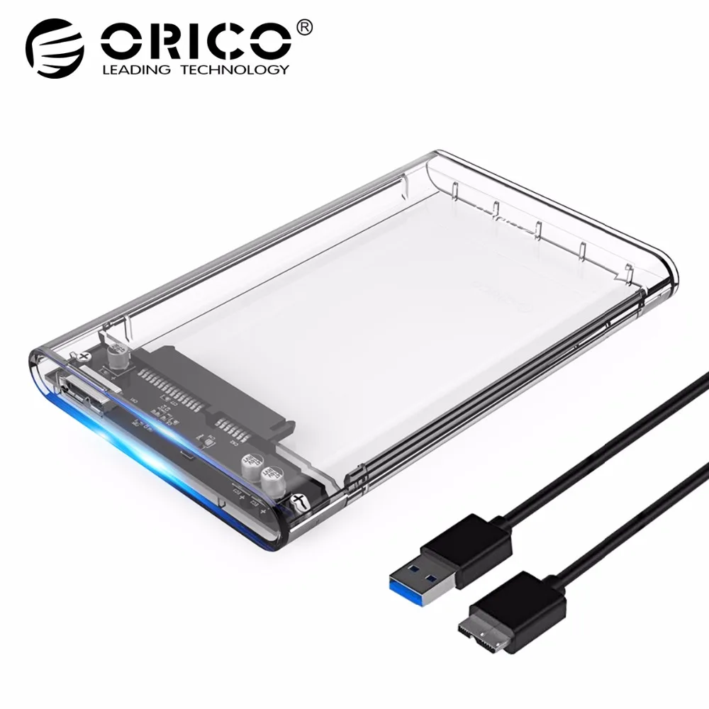 

ORICO 2139U3 Hard Drive Enclosure 2.5 inch Transparent USB3.0 Hard Drive Enclosure Support UASP Protocol for 7-9.5 mm HDD