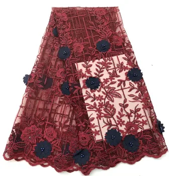 French wine Bead Lace Fabric 2018 Latest African Mesh Tulle Lace Fabric 5Y Nigerian Guipure Lace Fabric High Quality RF3-56
French wine Bead Lace Fabric 2018 Latest African Mesh Tulle Lace Fabric 5Y Nigerian Guipure Lace Fabric High Quality RF3-56