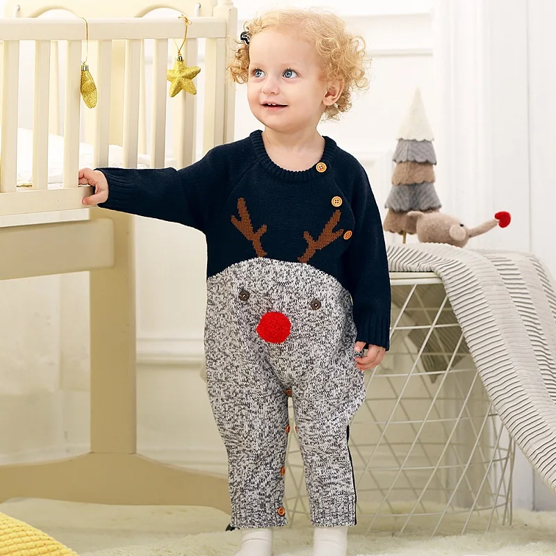 Newborn Baby Romper Christmas Reindeer Infant Boys Girls Knitted Pajama Long Sleeve Toddler Warm Sweater Baby Winter Overalls
Newborn Baby Romper Christmas Reindeer Infant Boys Girls Knitted Pajama Long Sleeve Toddler Warm Sweater Baby Winter Overalls