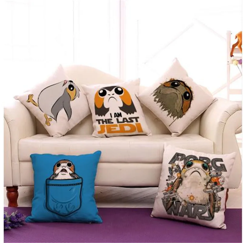 Porg Cushion Cover Cotton Linen Star Wars Digital Printed Home Decorative Sofa Throw Pillow Case for Sofa Chair
Porg Cushion Cover Cotton Linen Star Wars Digital Printed Home Decorative Sofa Throw Pillow Case for Sofa Chair
