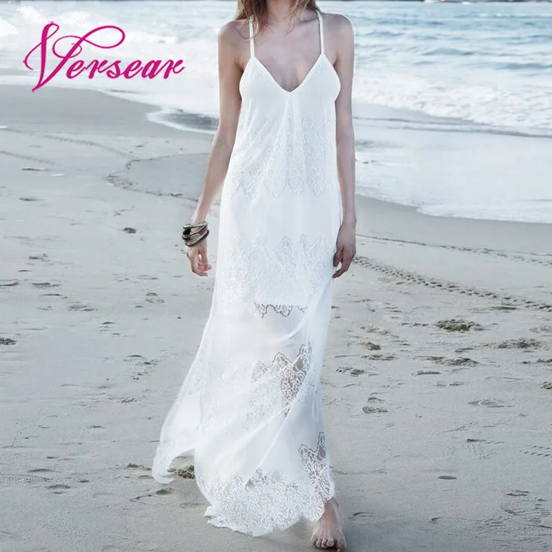 Versear 5XL White Lace Dress Woman Summer 2019 Long Maxi Dress in the Floor Plus Size Spaghetti Strap Sundress saida de praia
Versear 5XL White Lace Dress Woman Summer 2019 Long Maxi Dress in the Floor Plus Size Spaghetti Strap Sundress saida de praia