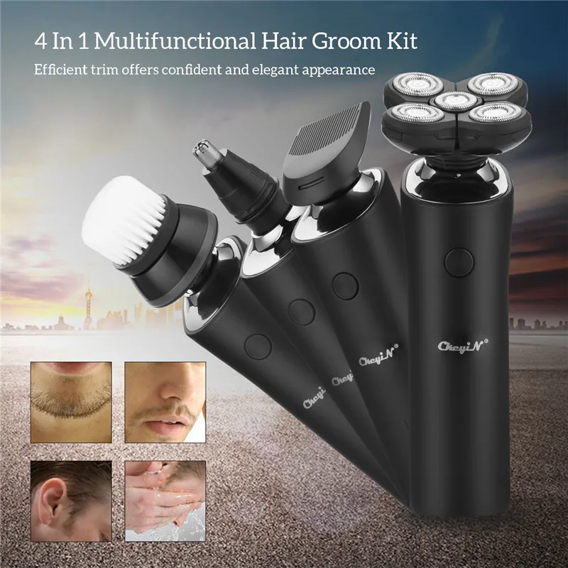 4in1 Electric Shaver Men Rechargeable Beard Trimmer Nose Hair Trimmer 5 Floating Blades Shaving Razor Waterproof Grooming Kit 31
4in1 Electric Shaver Men Rechargeable Beard Trimmer Nose Hair Trimmer 5 Floating Blades Shaving Razor Waterproof Grooming Kit 31