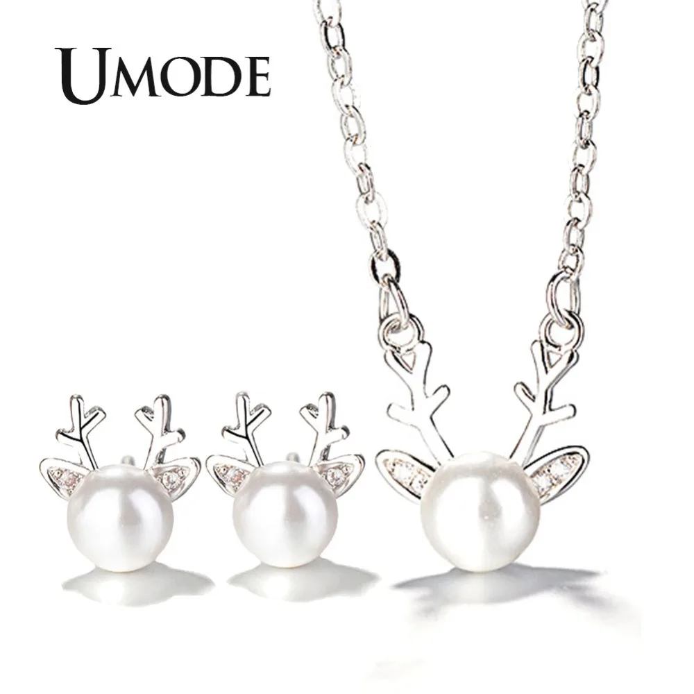 UMODE Small Deer Cute Pearl Studs Earrings Long Chain Necklaces Pendants Jewelry Sets US0057
UMODE Small Deer Cute Pearl Studs Earrings Long Chain Necklaces Pendants Jewelry Sets US0057